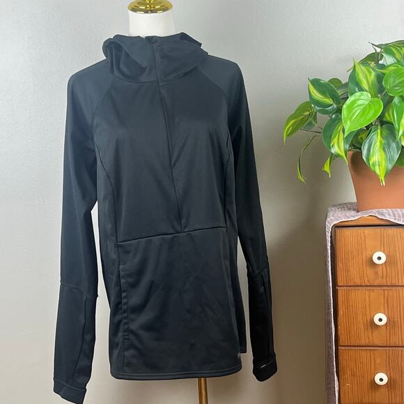 Marmot Black Half Zip Fitness Hoodie with Pockets Size XL - Picture 2 of 11